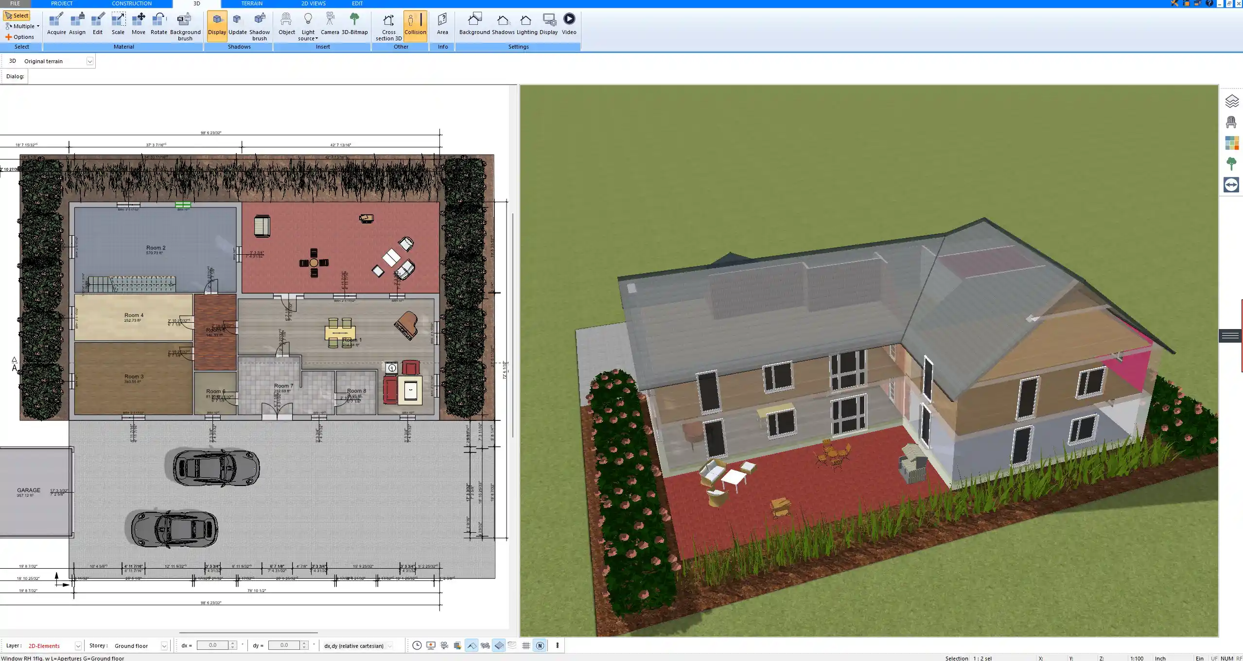 2D floor plan created with Plan7Architect – showing clear room dimensions and wall placement