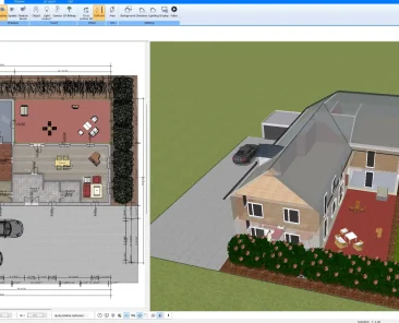Small home floor plan created with Plan7Architect in 2D view
