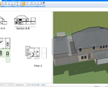 2D floor plan of a tiny home created with Plan7Architect software