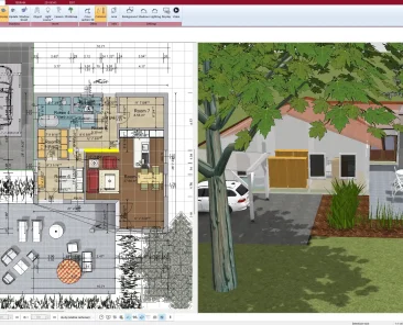 Floor plan sketch created with Plan7Architect – showing the basic outline of walls and doors