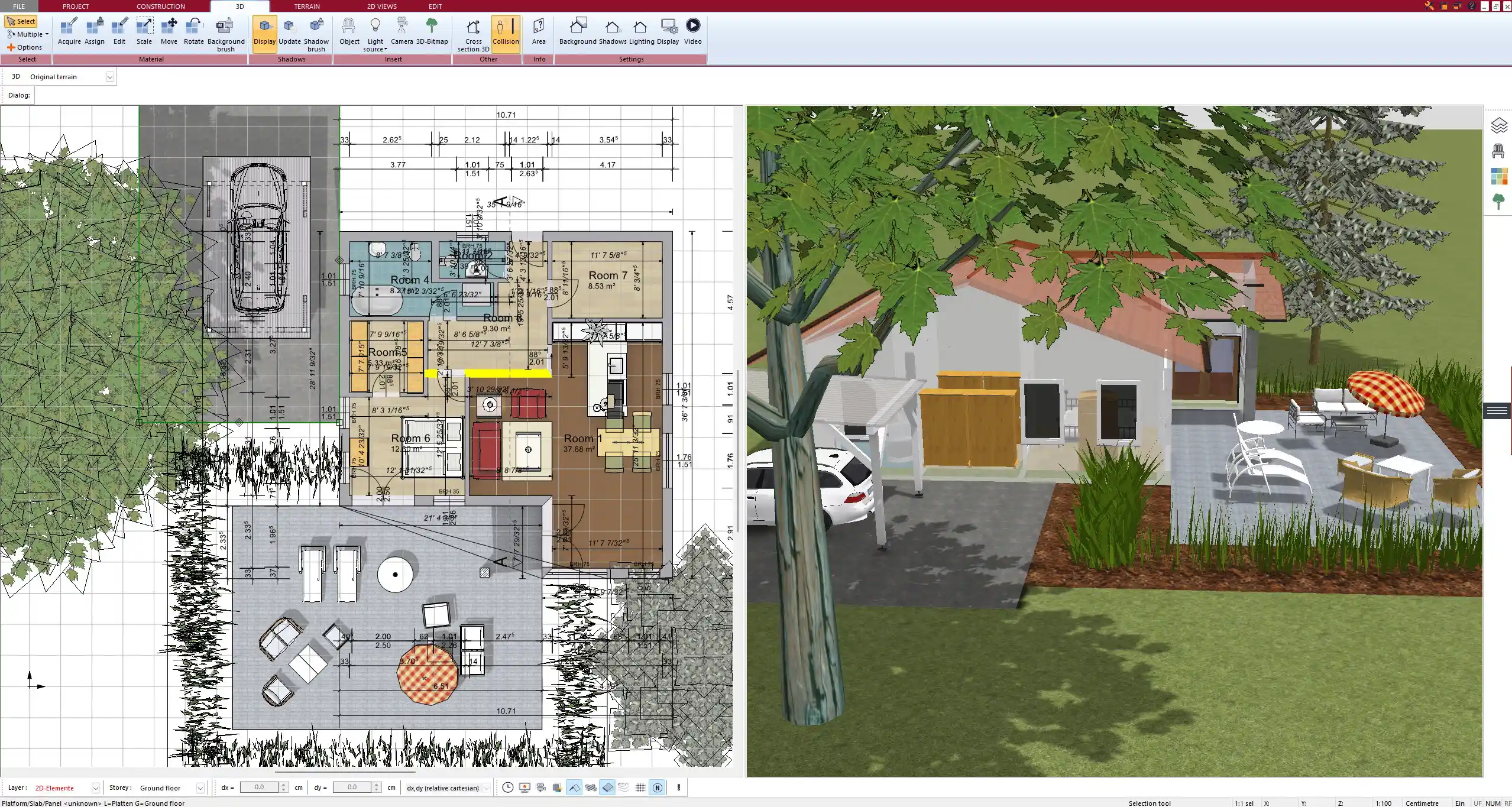 Floor plan sketch created with Plan7Architect – showing the basic outline of walls and doors