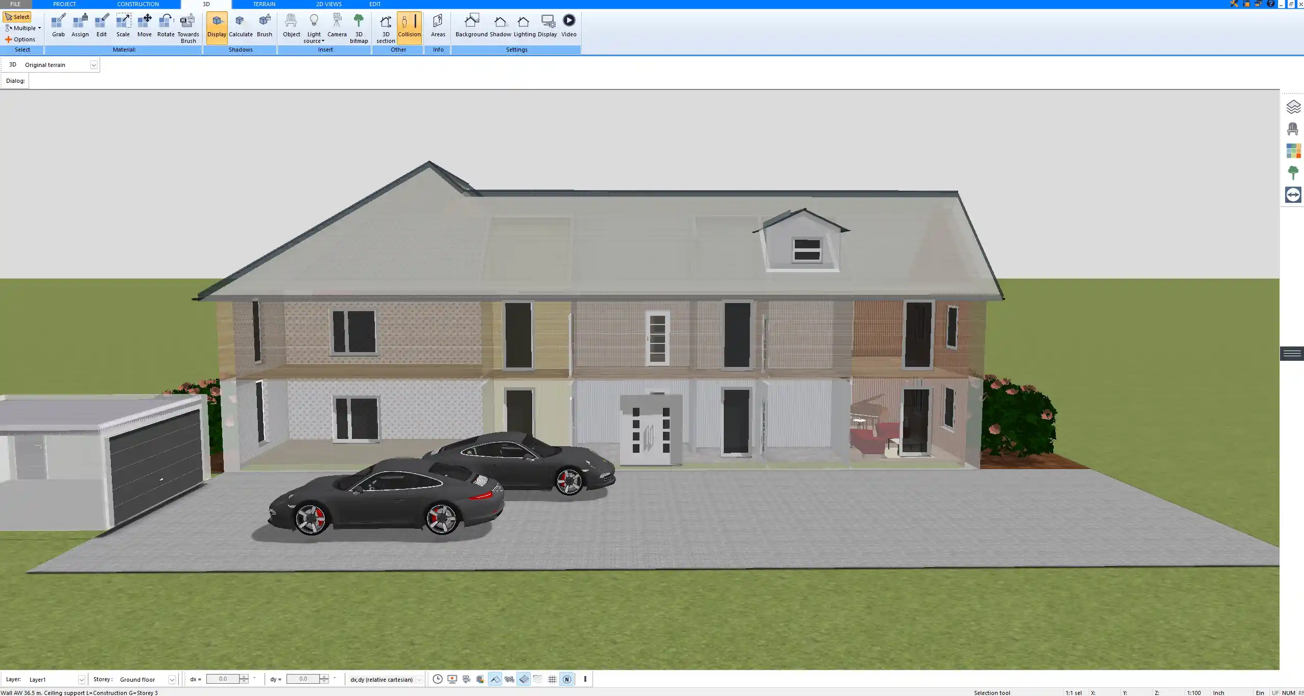House extension floor plan created with Plan7Architect in 2D view