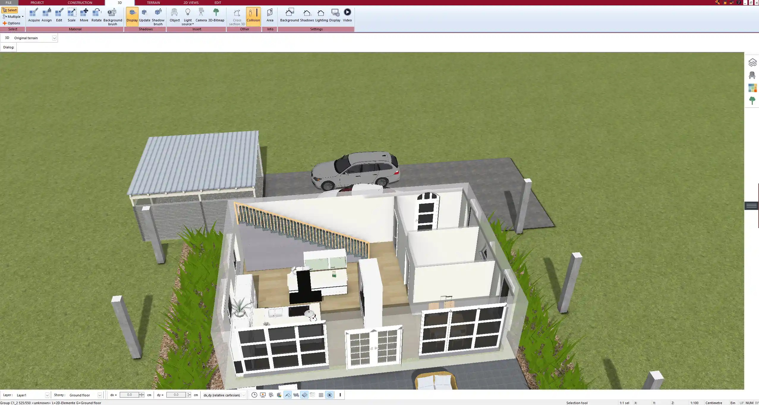 Rear extension floor plan designed with Plan7Architect