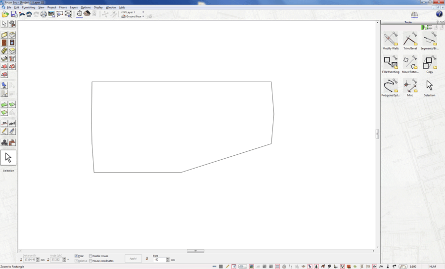 Open 3D object in construction mode