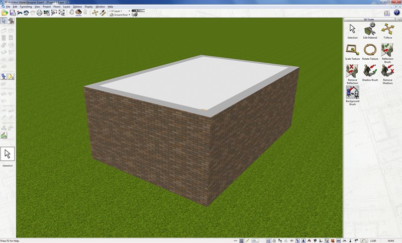 floor plan with the same wall heights