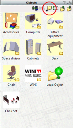 Click on Create New Folder icon