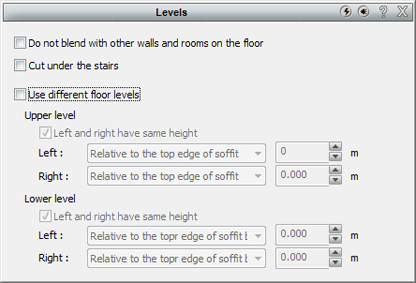 Dialogue box to change individual wall height