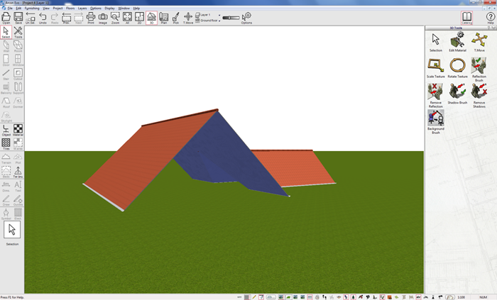 Intersect multiple roof structures