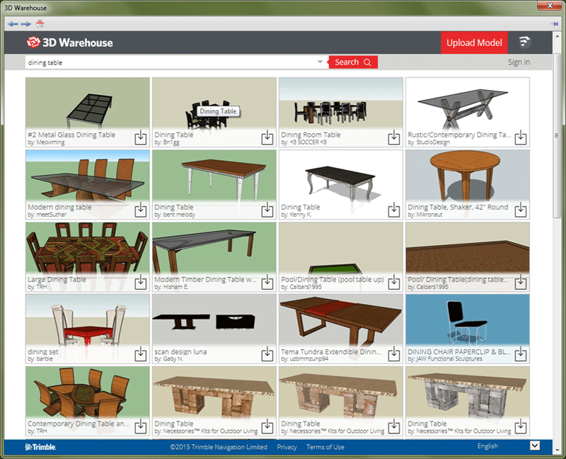Import images from Google 3D Warehouse
