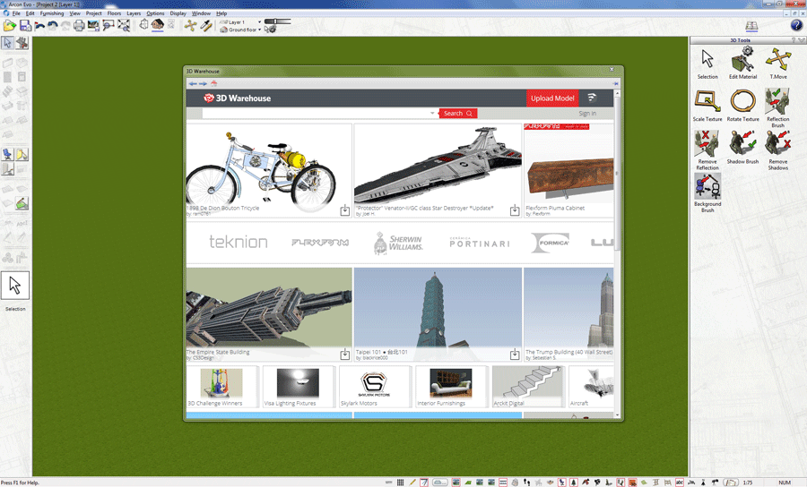 Import images from Google 3D Warehouse