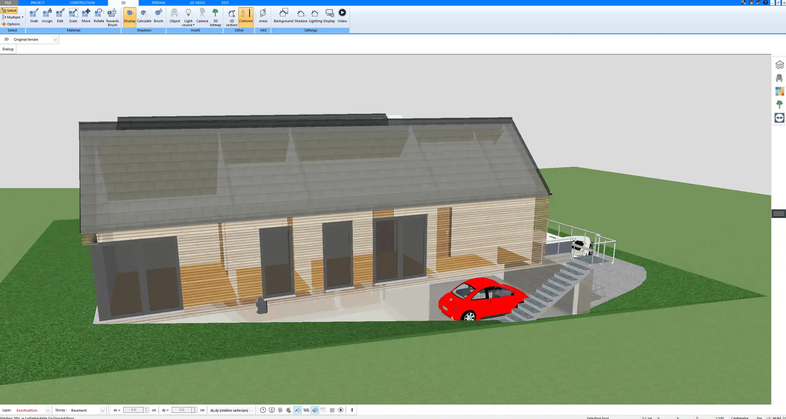 3D exterior visualization generated in Plan7Architect for client presentation and design review
