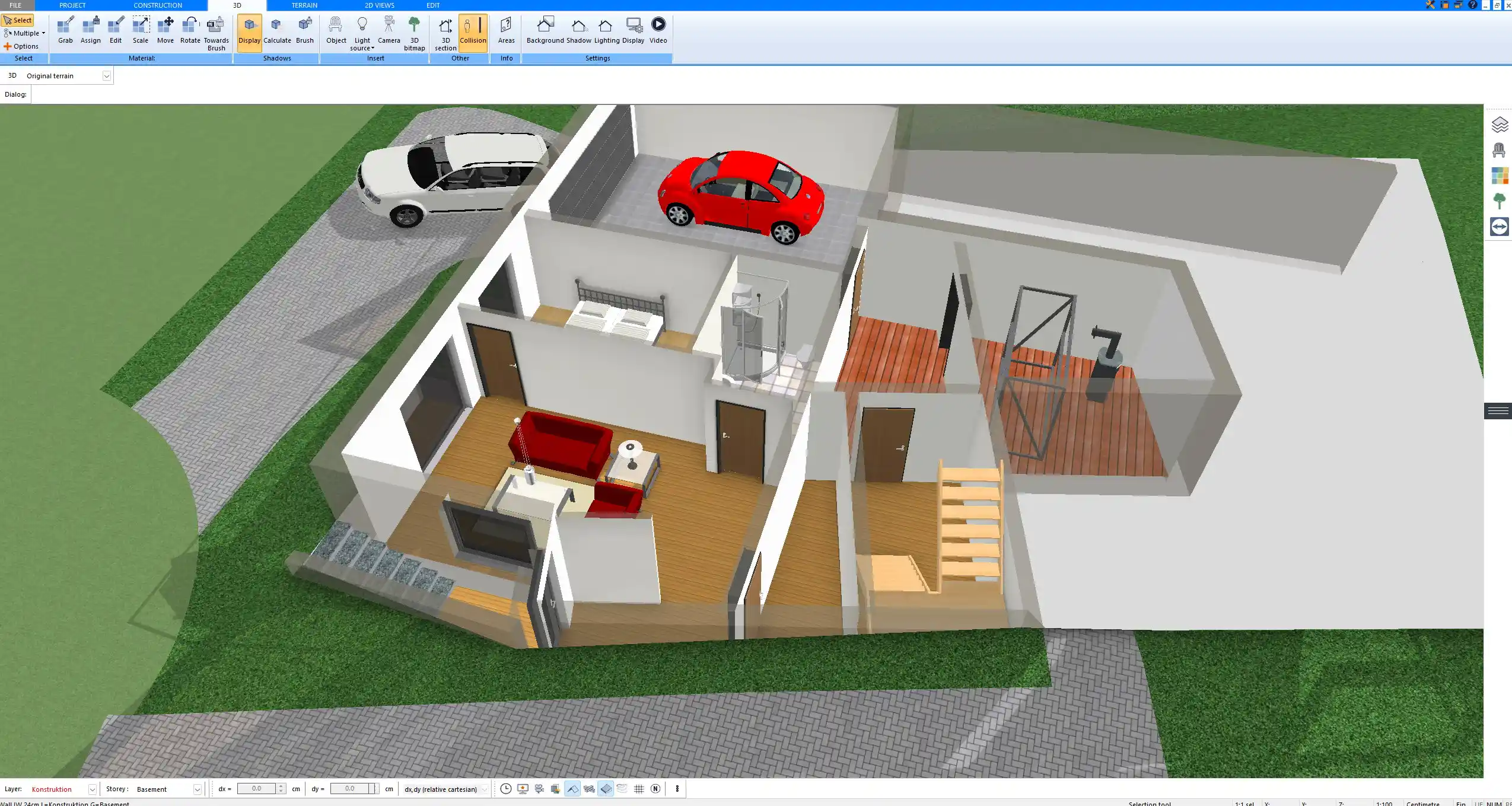 3D visualization of a commercial property designed in Plan7Architect