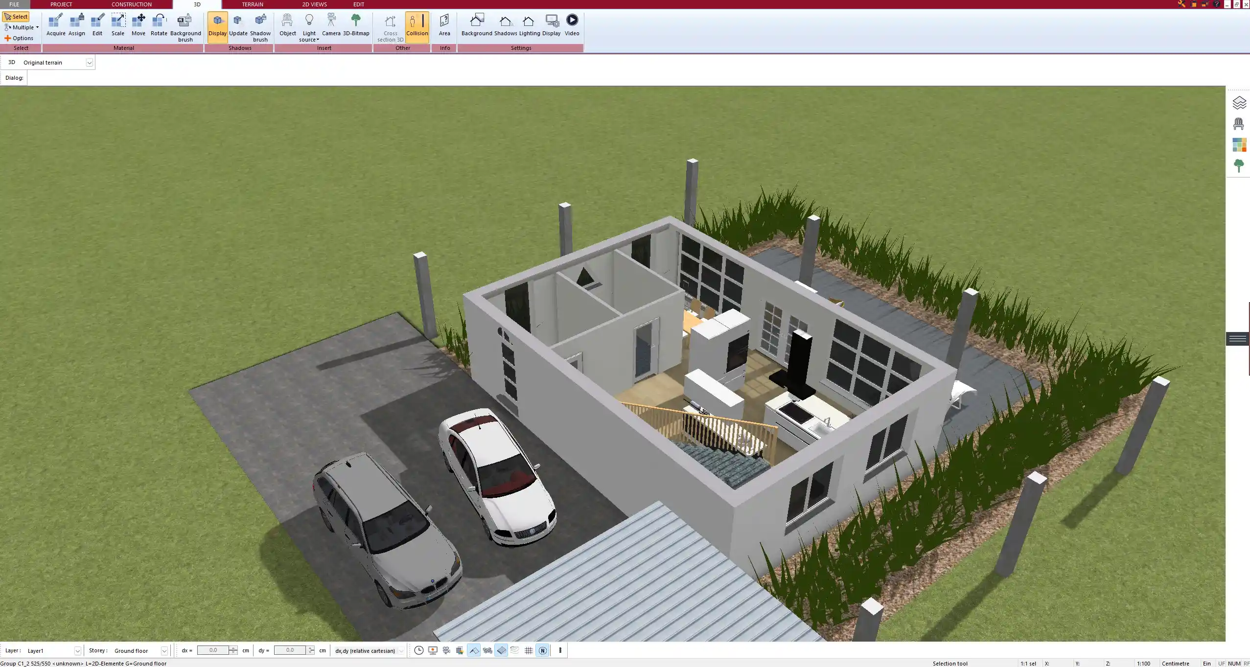 3D visualization of the designed chicken coop generated in Plan7Architect