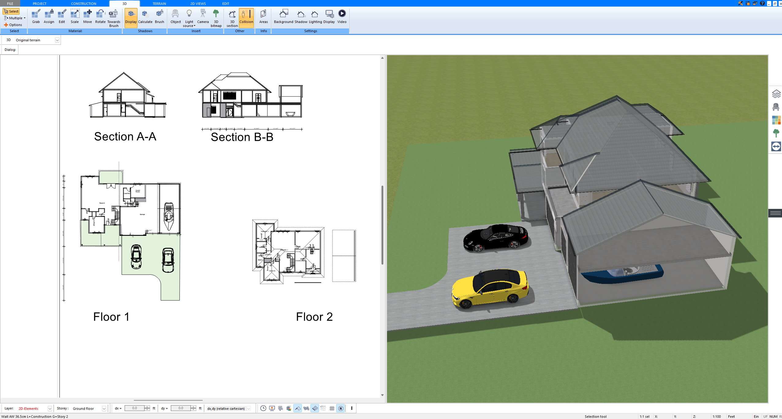 Commercial building floor plan created with Plan7Architect software