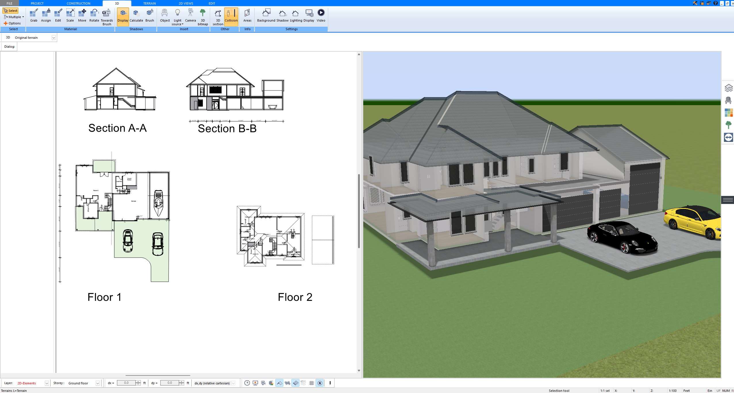 Complete construction drawing prepared and exported using Plan7Architect