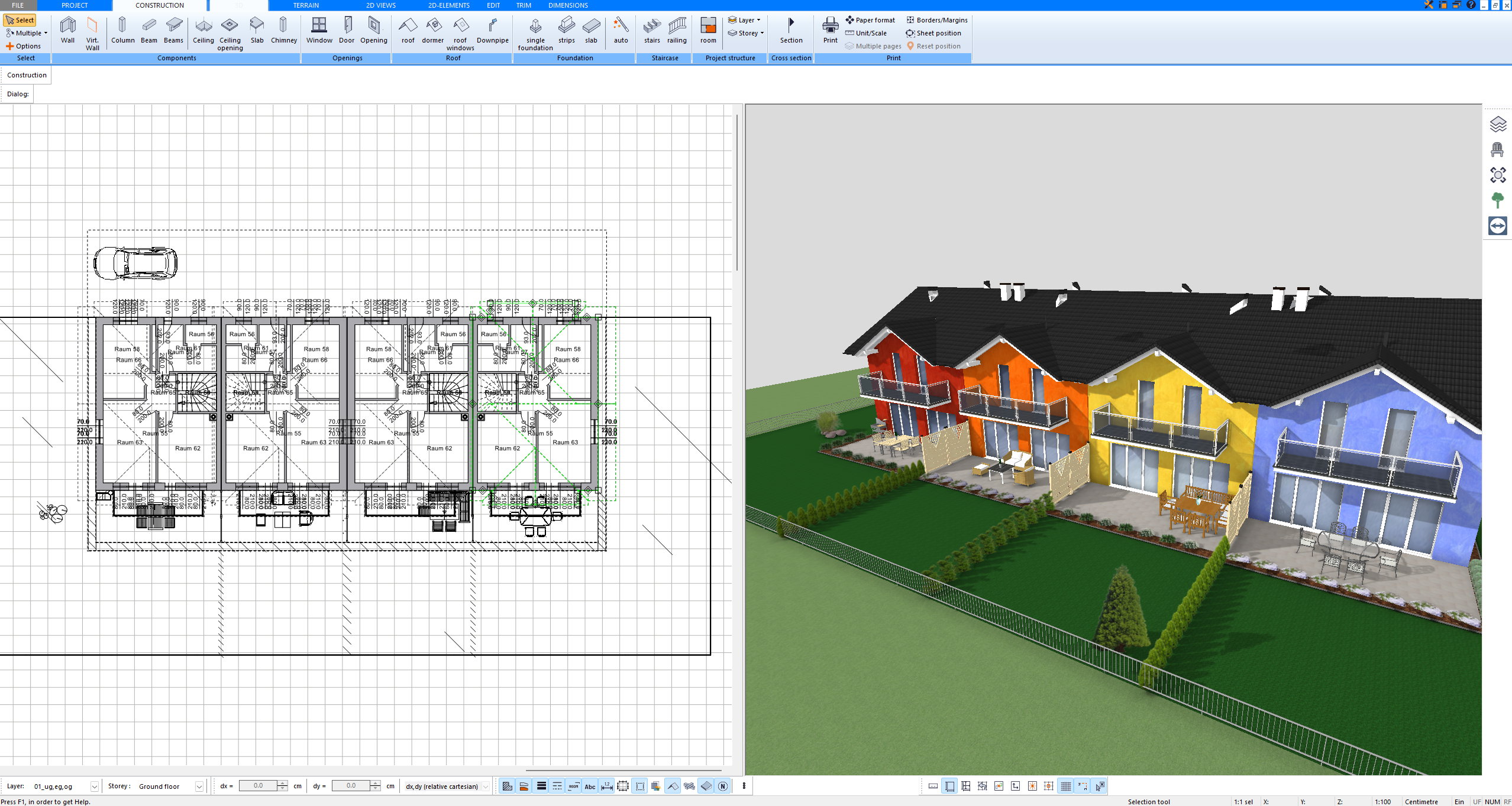 Complete construction drawing set produced using Plan7Architect for residential drafting projects