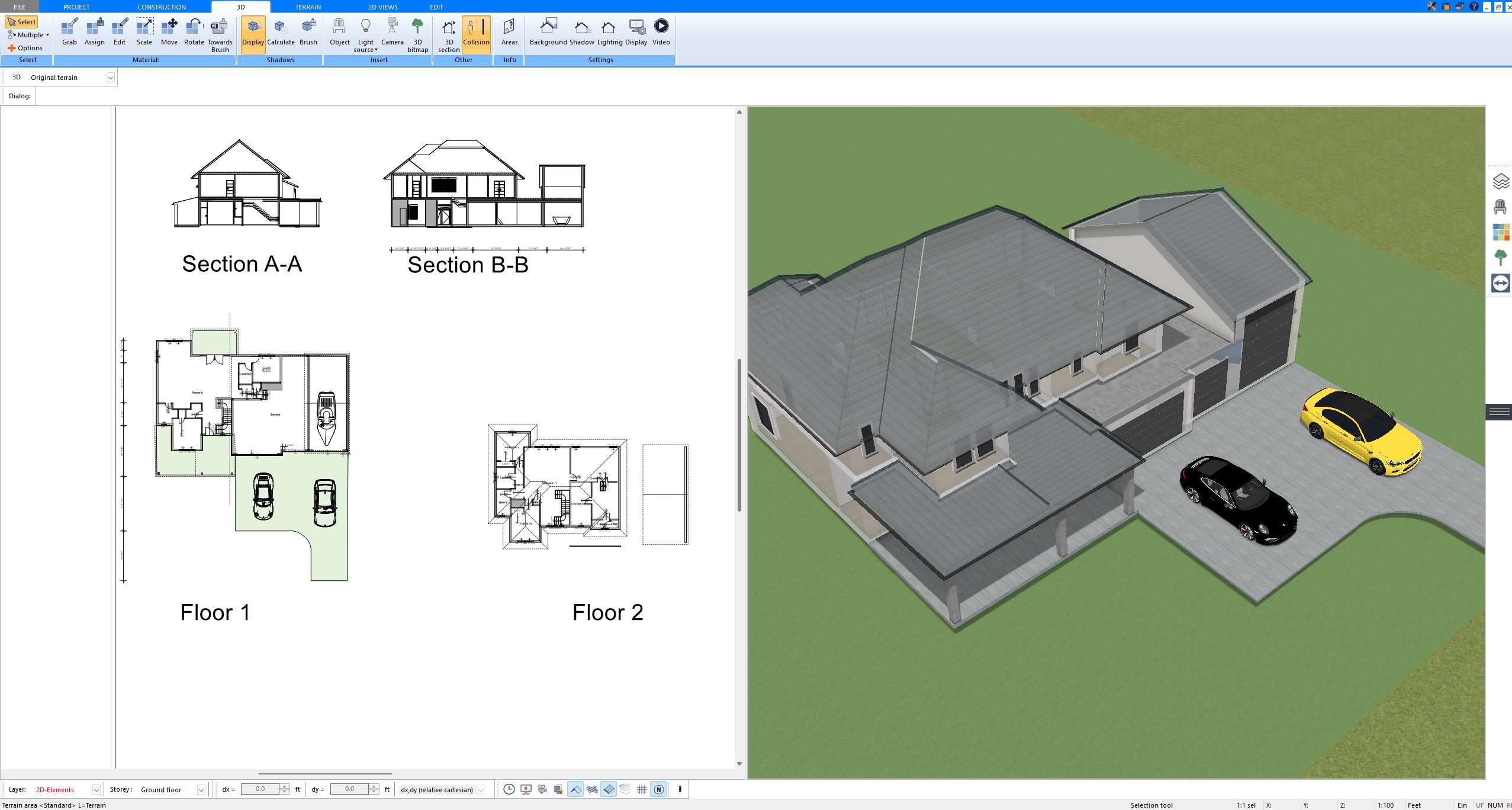 Exterior elevation view designed and exported using Plan7Architect drafting tools