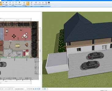 Floor plan created in Plan7Architect – scaled 2D construction drawing with precise dimensions