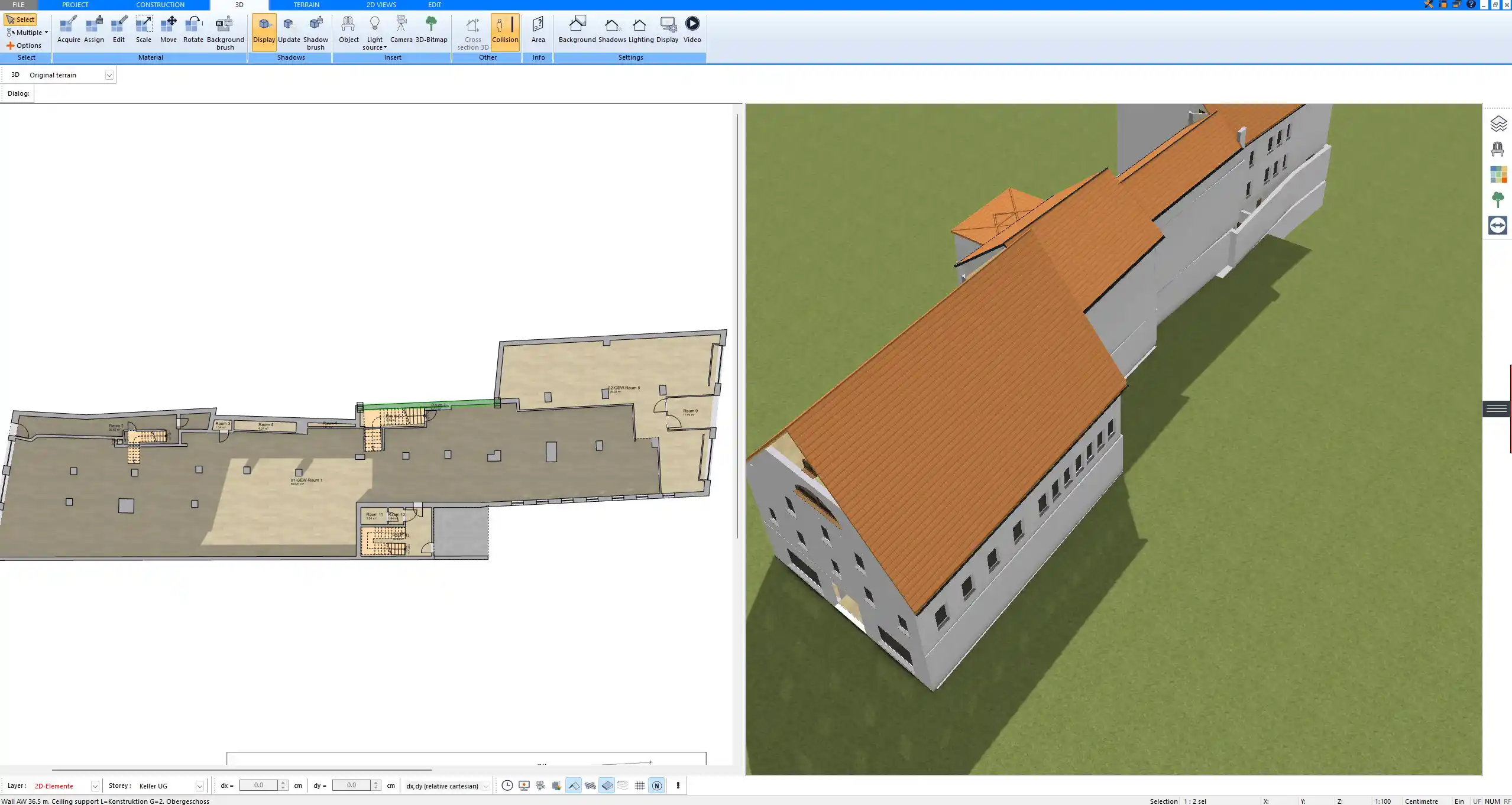 Floor plan created with Plan7Architect home design software showing fully dimensioned residential layout