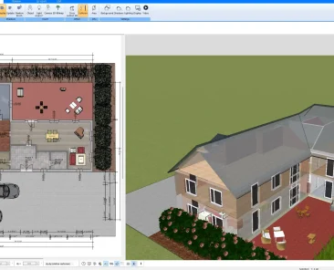 Floor plan created with Plan7Architect showing detailed room layout and wall dimensions