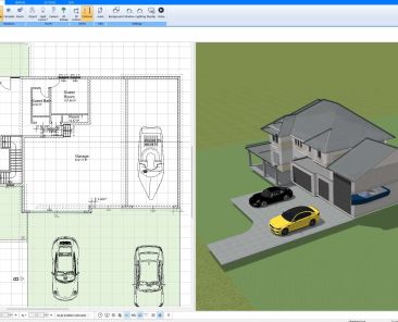 Floor plan created with Plan7Architect showing detailed wall construction, room dimensions, and structural layou