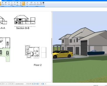 Floor plan created with Plan7Architect showing precise wall dimensions and layout structure.