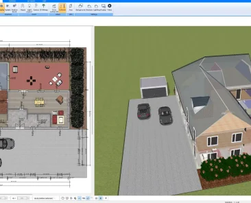 Floor plan created with Plan7Architect showing precise wall dimensions, room layouts and construction details
