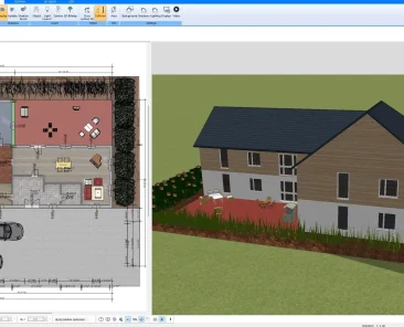 Floor plan layout of a chicken coop created with Plan7Architect