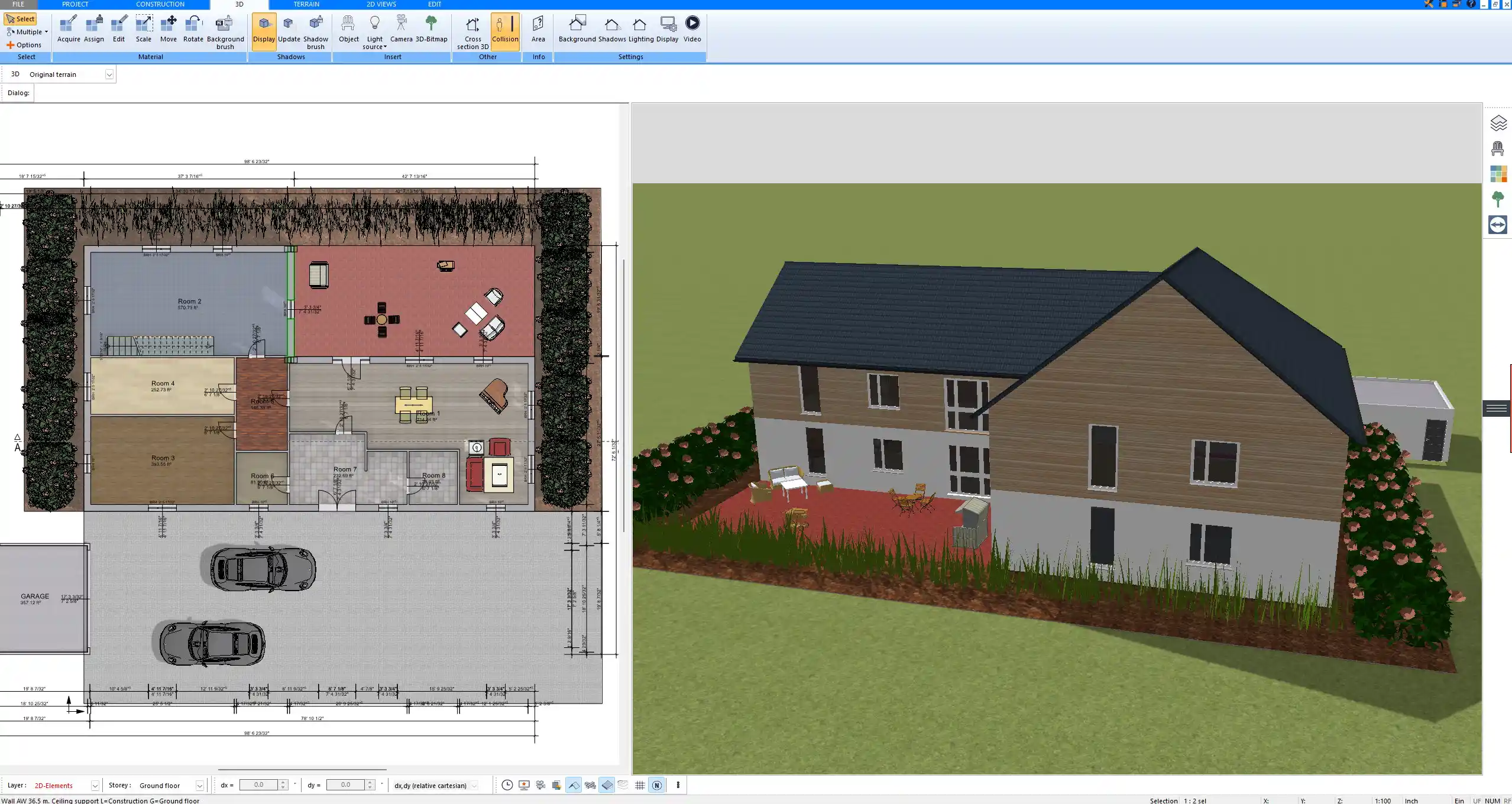 Floor plan layout of a chicken coop created with Plan7Architect