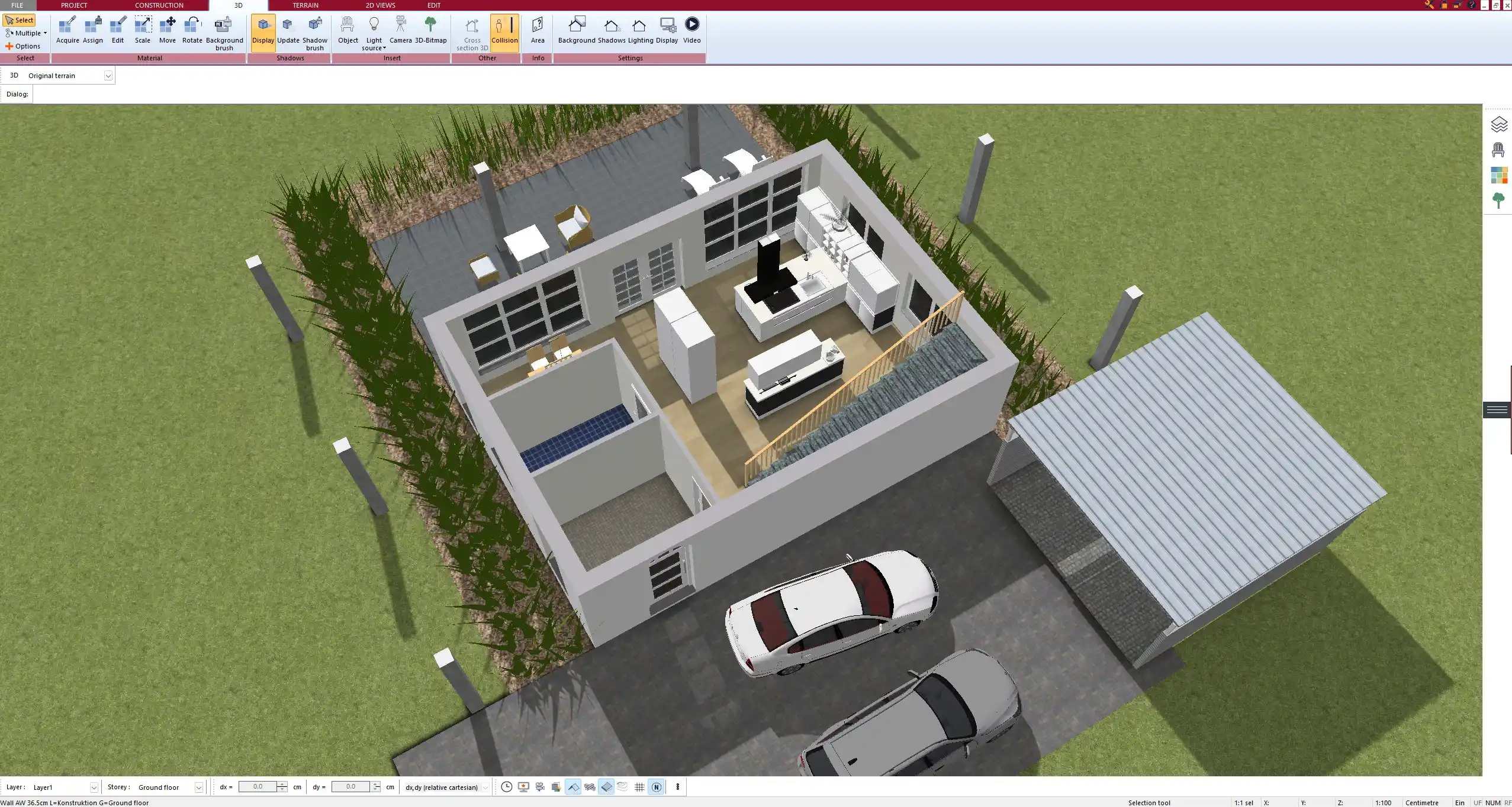 Interior 3D visualization designed and rendered using the Plan7Architect planning model