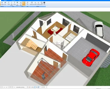 Interior floor plan created with Plan7Architect software showing precise wall dimensions and room layout