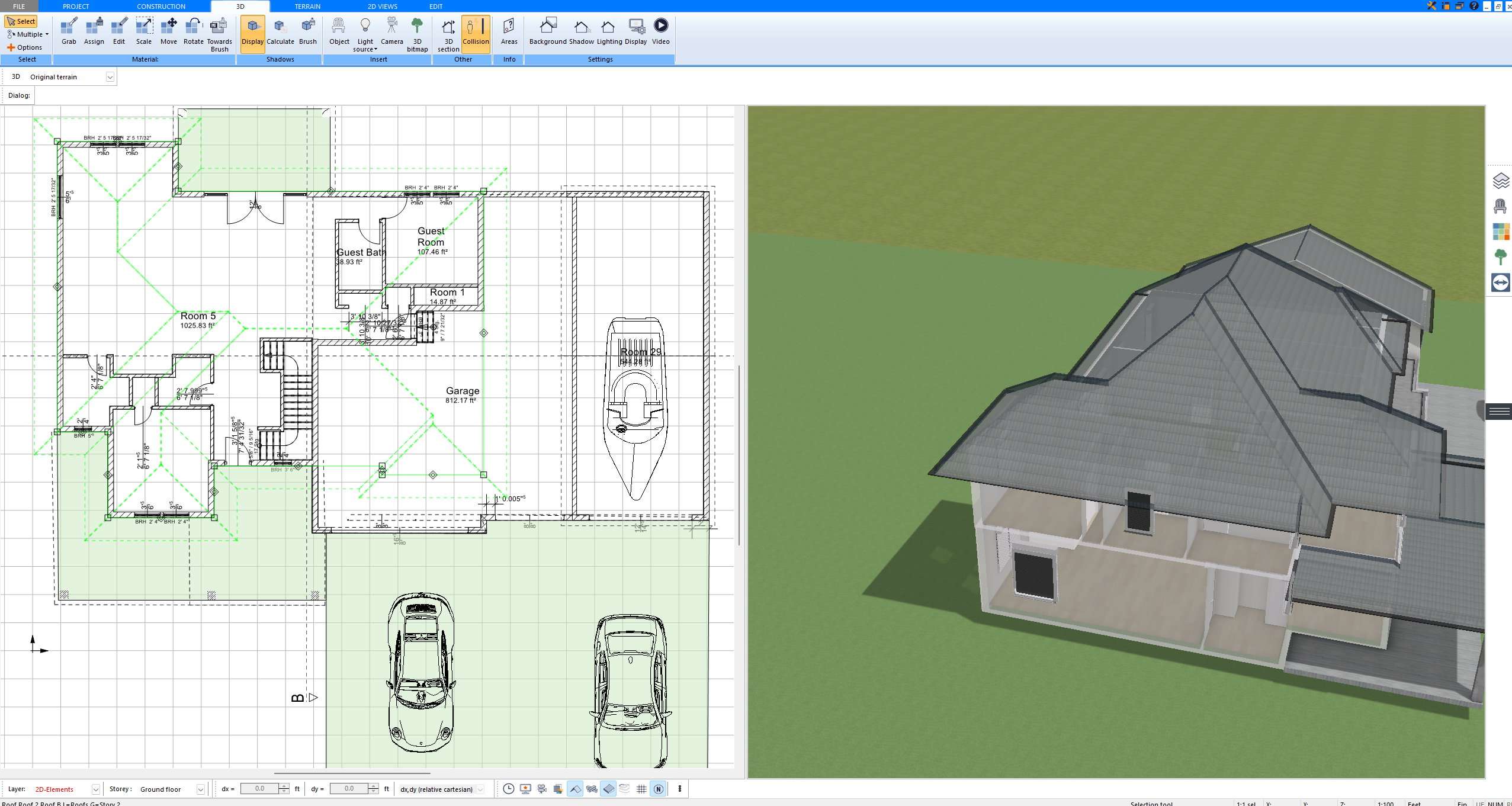 Section and elevation view produced with Plan7Architect for professional construction documentation