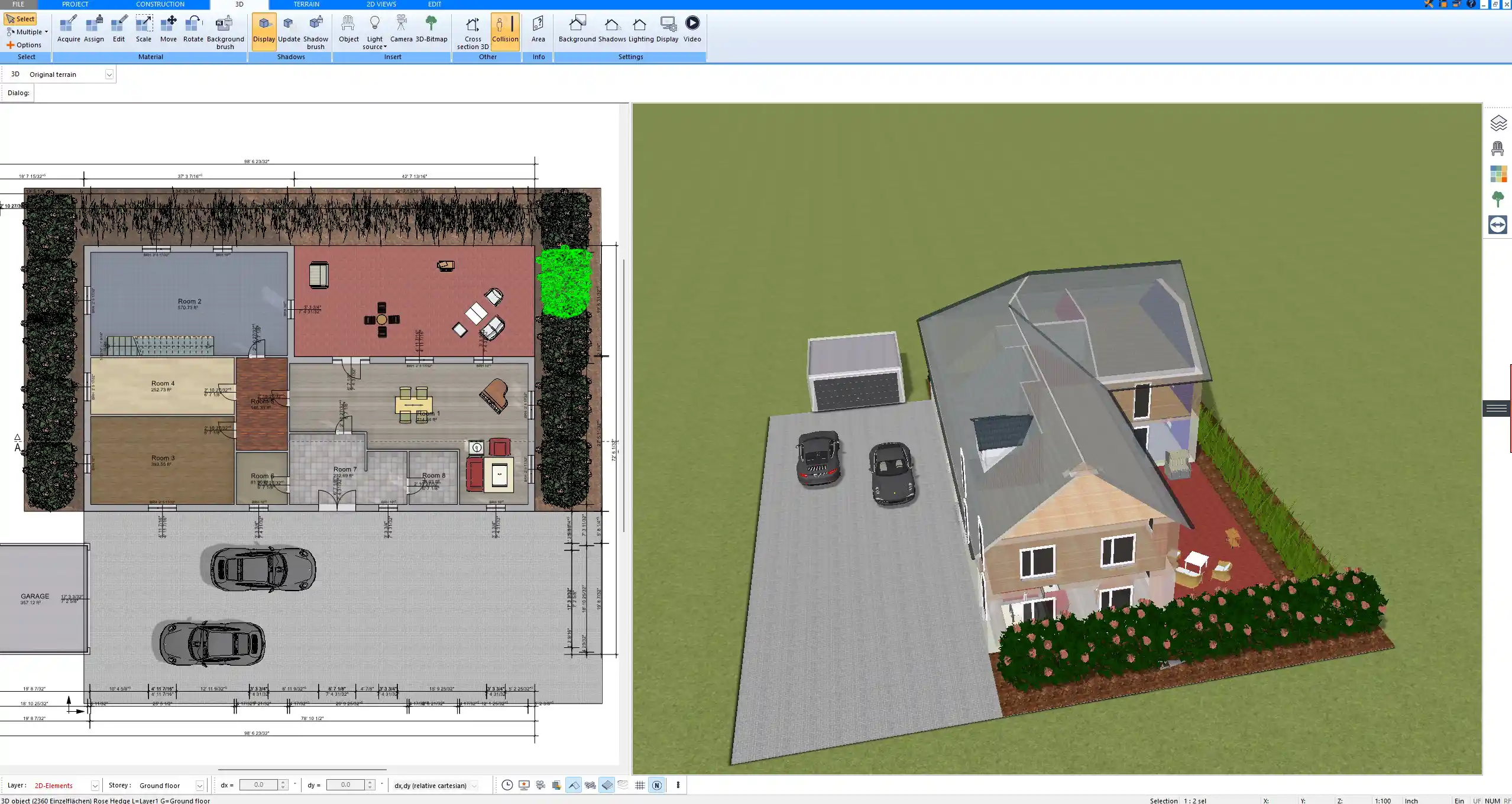 2D floor plan project created with Plan7Architect Pro to check room dimensions, wall lengths, and overall layout accuracy
