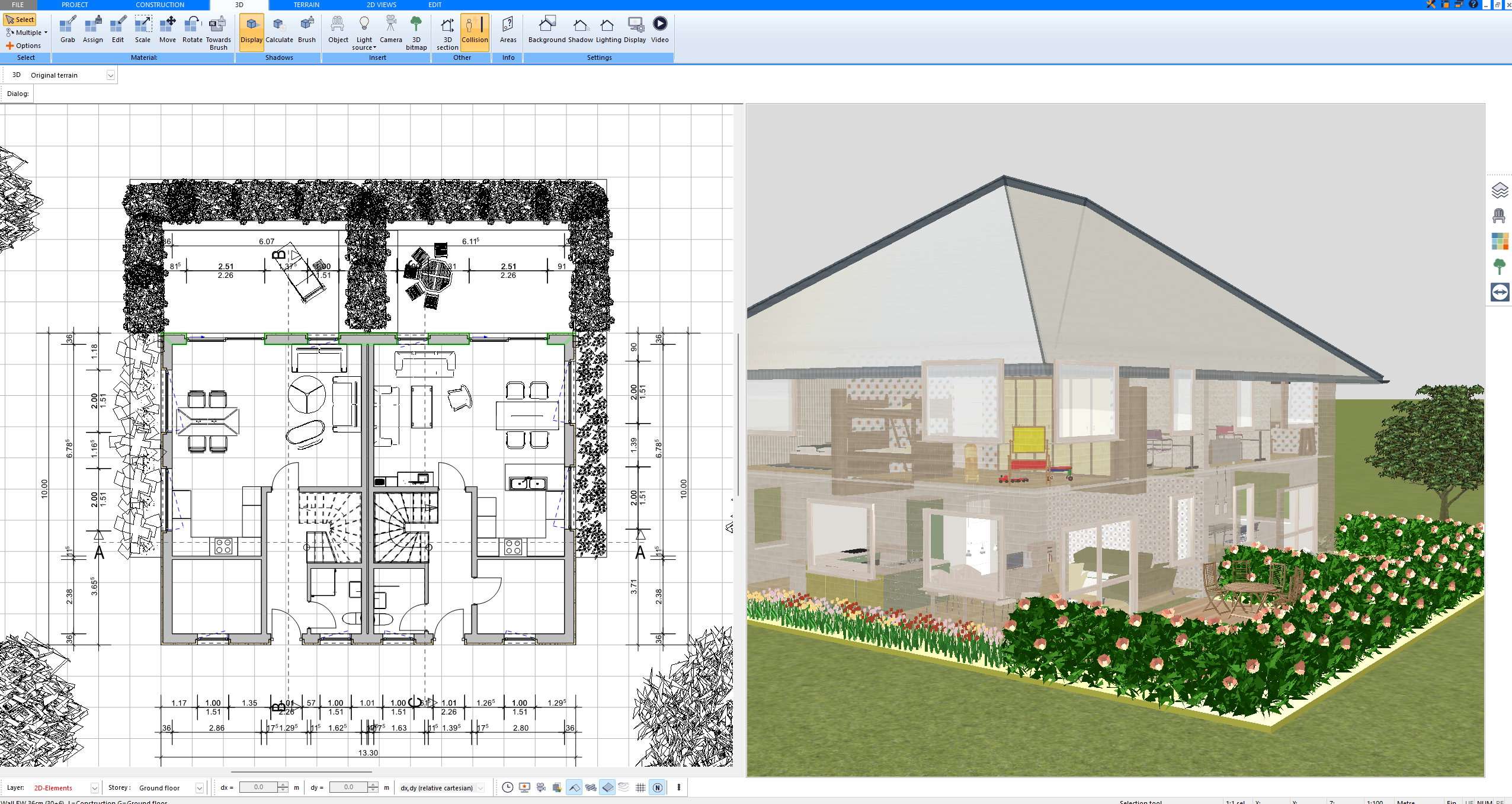2D project view created with Plan7Architect Pro, showing how accurate walls, dimensions, doors, and windows help avoid common floor plan mistakes