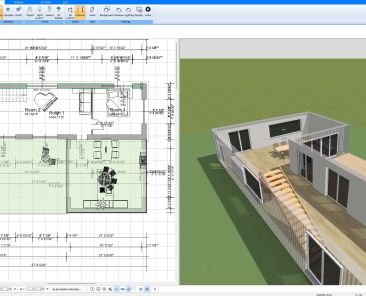 2D room layout planned with Plan7Architect Pro, showing how rooms, walls, doors, and dimensions are organized before building