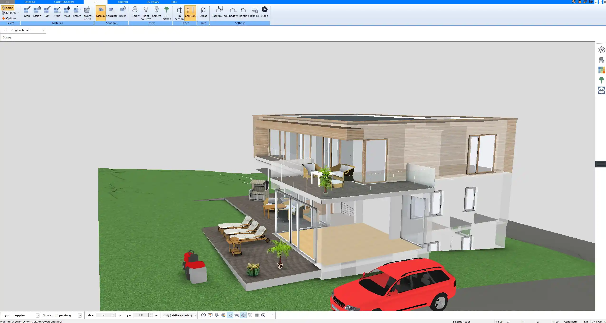 3D house model created in Plan7Architect Pro to review the planned design
