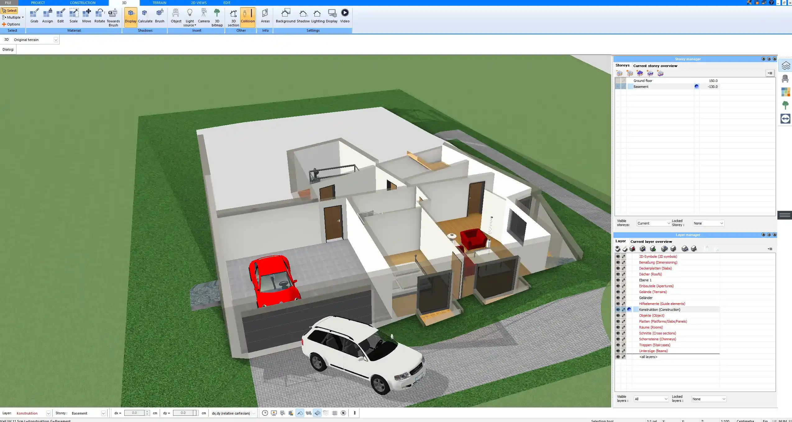 3D project view created with Plan7Architect Pro to check room proportions, windows, circulation, and overall floor plan quality
