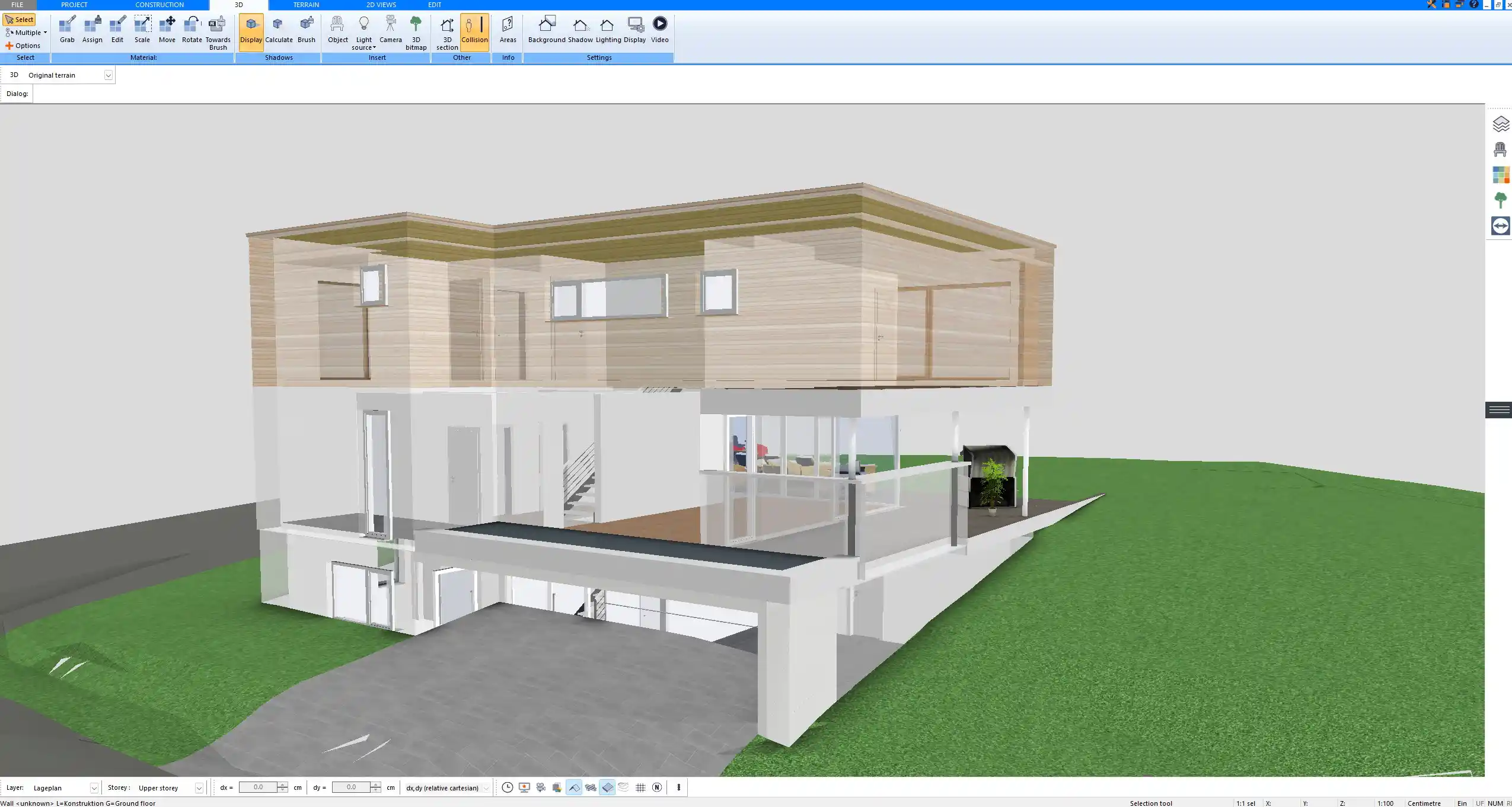 3D project view created with Plan7Architect Pro to reveal floor plan problems that may not be obvious in 2D