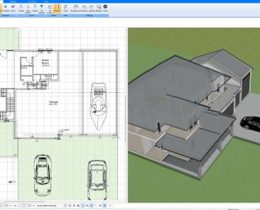 Complete 2D floor plan created with Plan7Architect Pro, showing walls, rooms, doors, windows, and accurate dimension