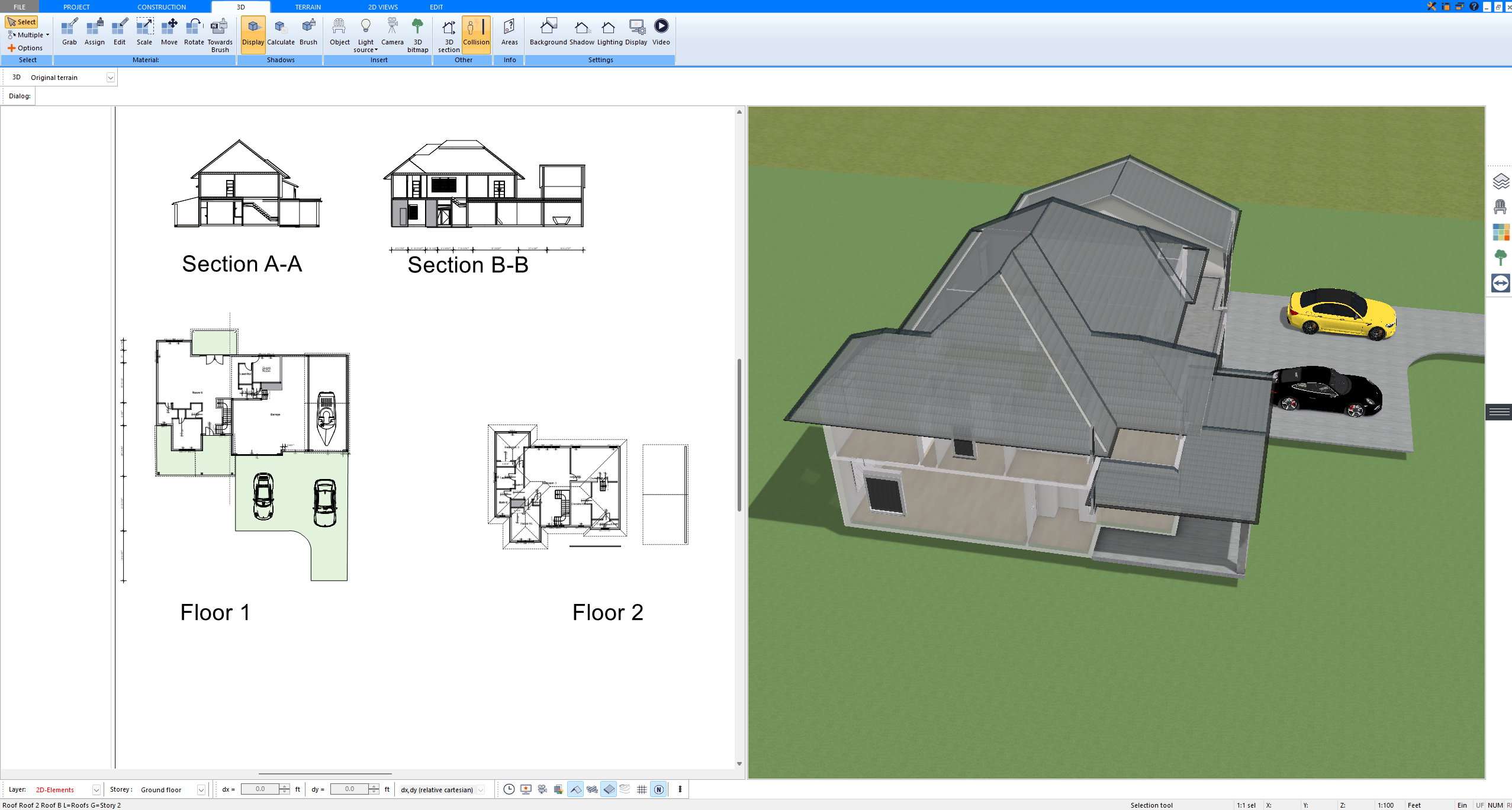 Complete house planning project created with Plan7Architect Pro, combining accurate 2D floor planning with realistic 3D visualization