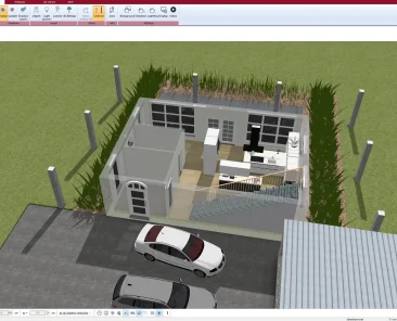 Existing house layout measured and recreated as a 2D floor plan in Plan7Architect Pro