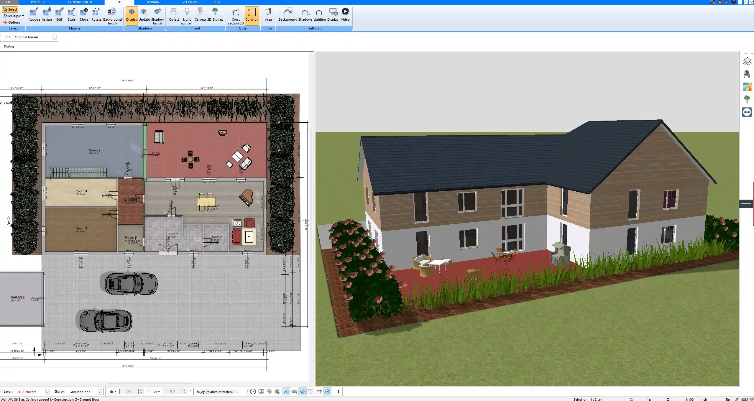 Measured house plan converted into a 3D model with Plan7Architect Pro for easier renovation and remodeling planning