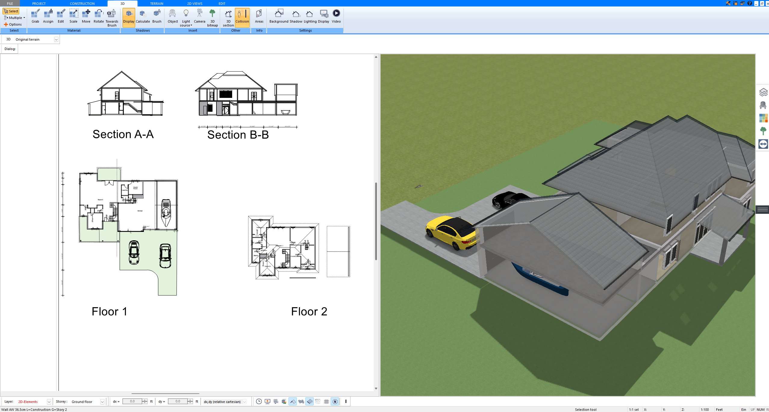 Proposed renovation floor plan created with Plan7Architect Pro