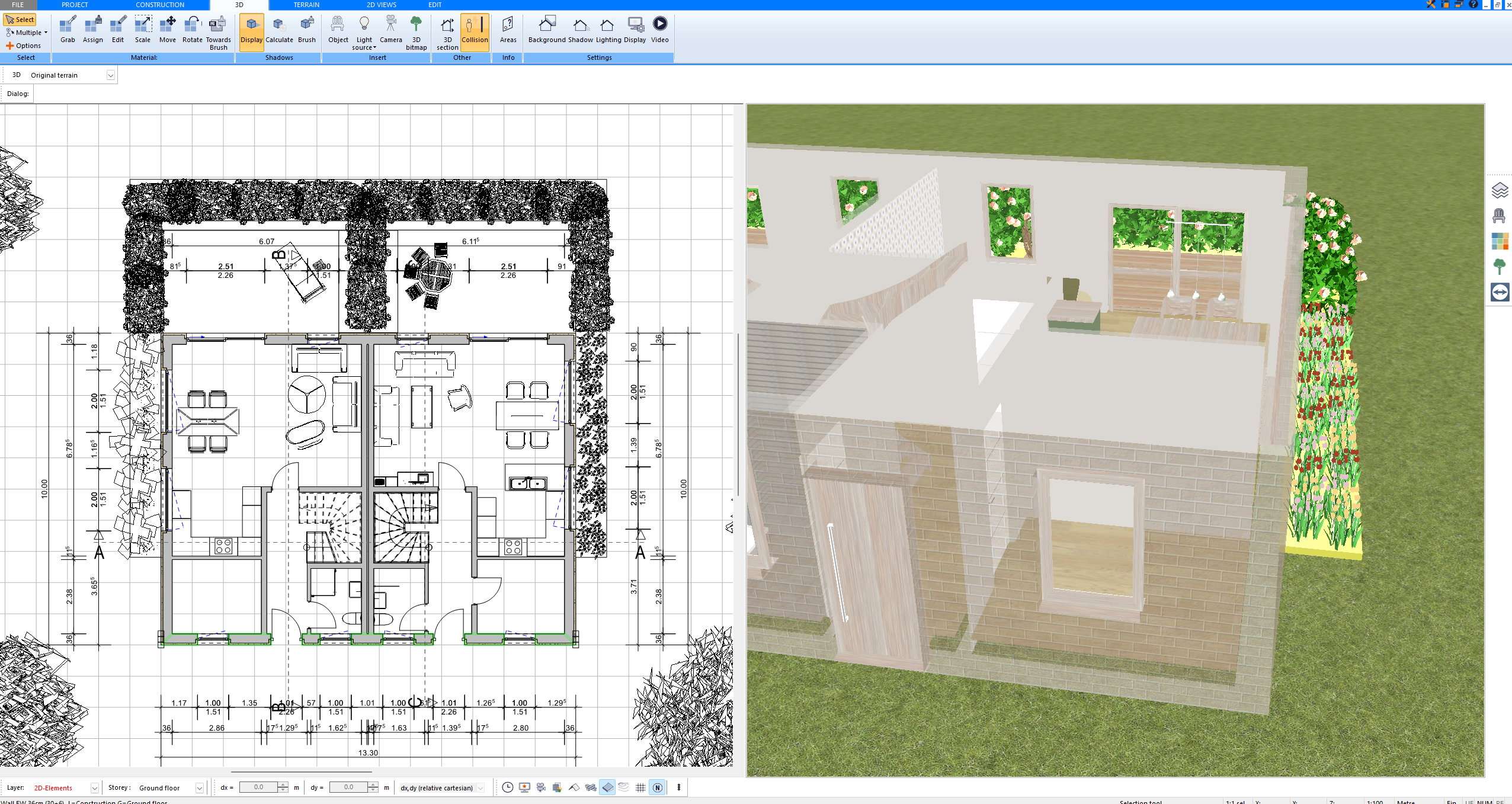Well-structured 2D house floor plan created with Plan7Architect Pro, showing clear room layout, walls, doors, and dimensions