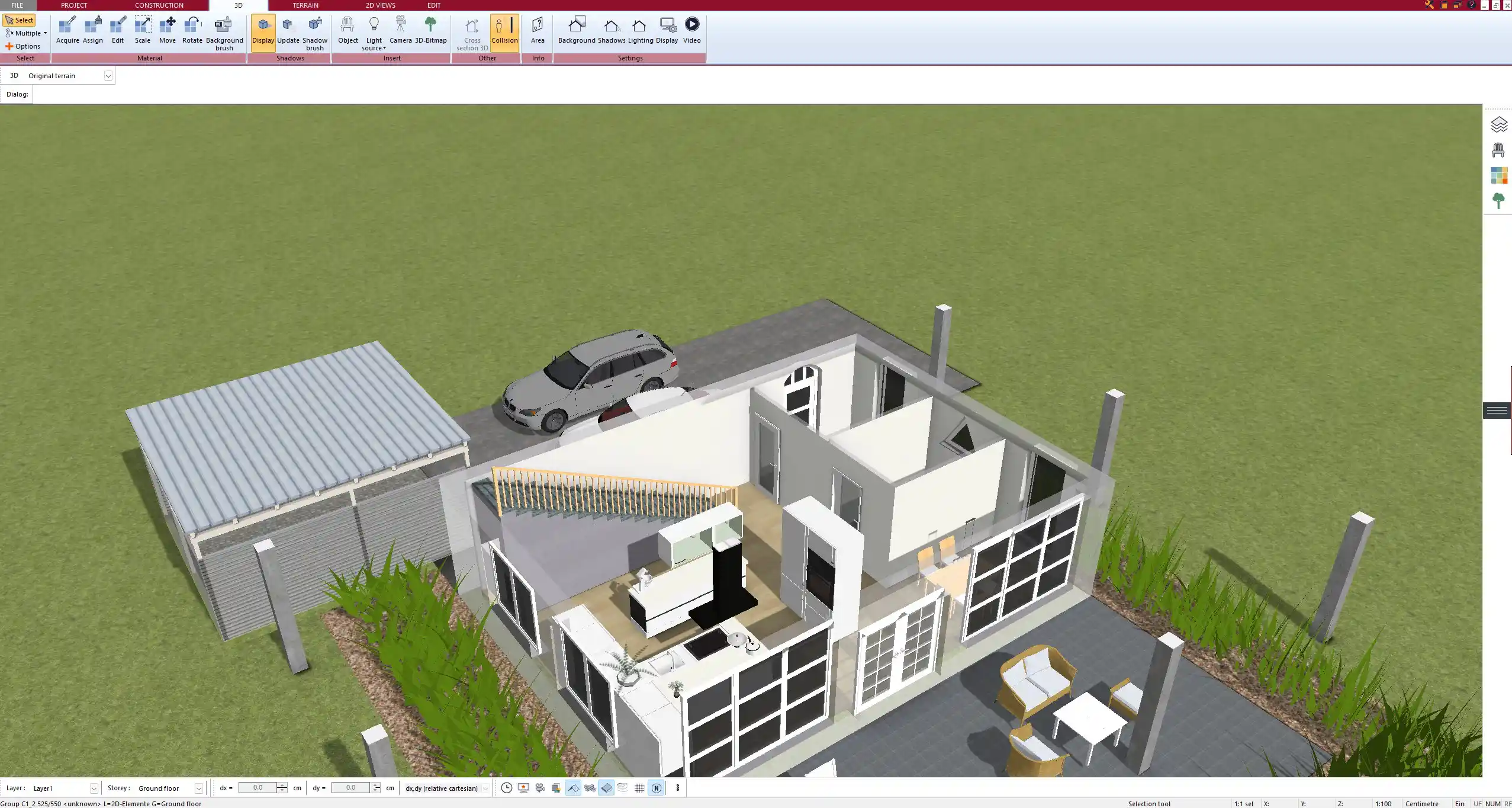 Floor plan created with Plan7Architect showing a spacious master bedroom with a king-size bed